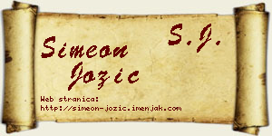 Simeon Jozić vizit kartica